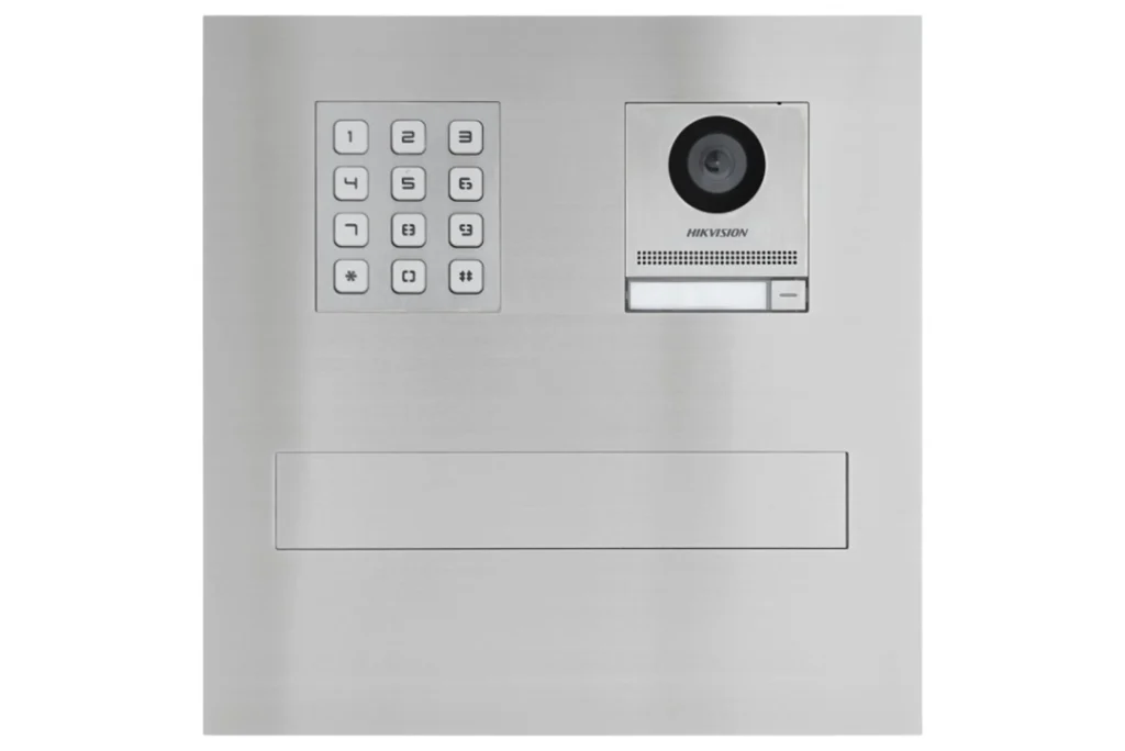 Pašto dėžutė su Video pasikalbėjimu HIKVISION (INOX) ir kodine klaviatūra